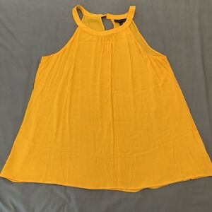 NWT Lane Bryant Yellow Baby Doll Tank Size 16 Summer Outdoors New‎
